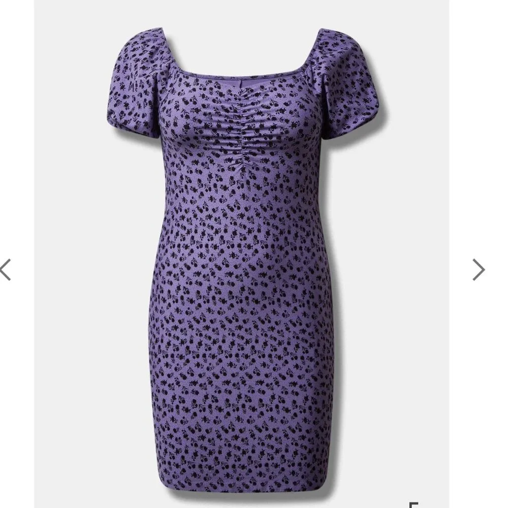 3X Torrid Betsey Johnson Mini Foxy Ruched Dress - Picture 4 of 10